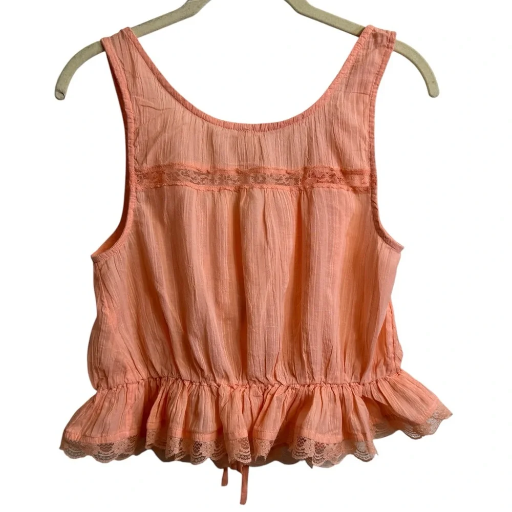 Free People Alana Lace Tank‎ Top, Size XSMALL
